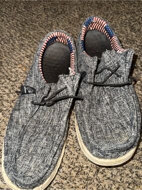 Men’s Knit Slip-On Comfort Sneakers American Flag Lining Casual Shoes